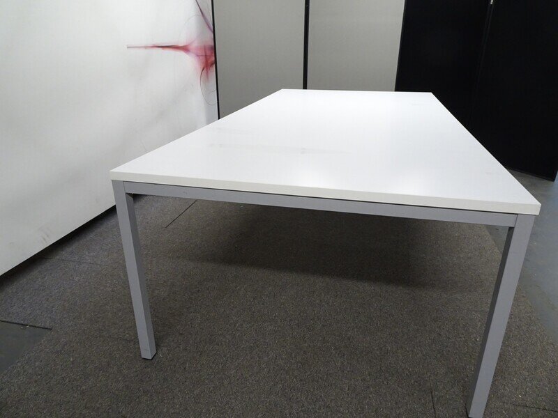 2400w mm Large White Meeting Table