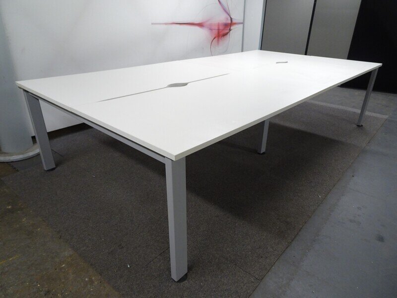 1600w mm Bench Desks with White Tops
