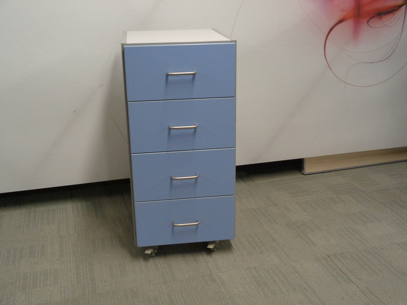 Mobile Blue Chest of Drawers
