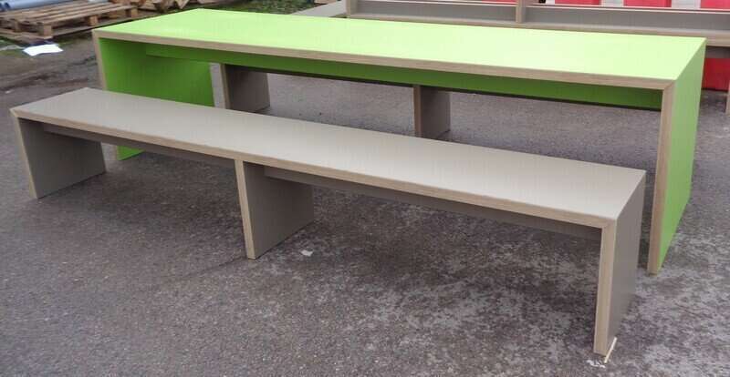 2850w mm JB-Waldo/45  Style Table & 2 Benches