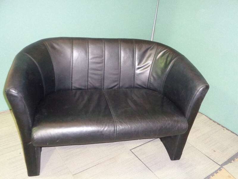 Black 2 Seater Sofa