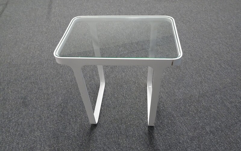 NaughtOne White Glass Coffee Table 460mm h