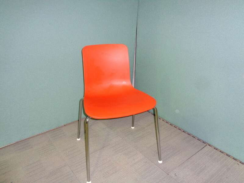 Vitra Hal Tube Orange Stacking Chair