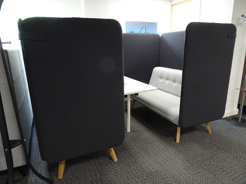 Konig + Neurath 6 Seater Booth in Two Tone Grey