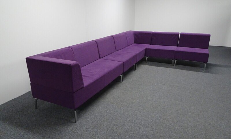 Large Purple Corner Sofa