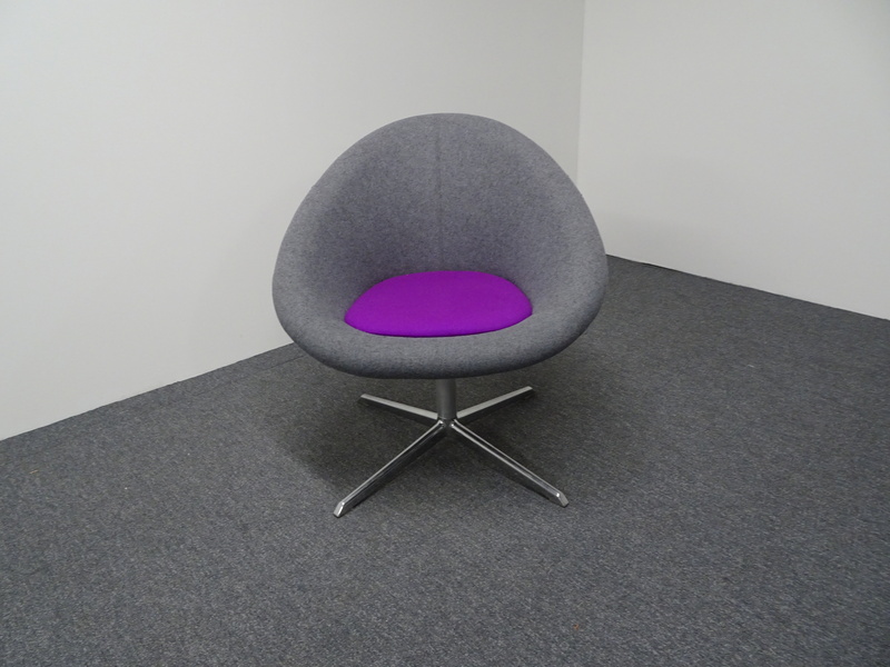 Connection Gloss Tub Chair in Purple