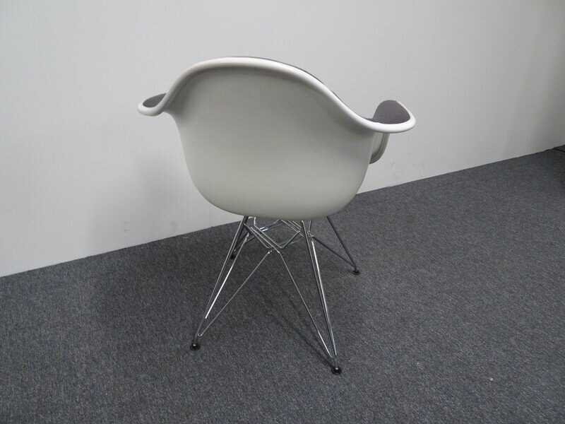 Vitra Eames DAR Armchair in Grey and White