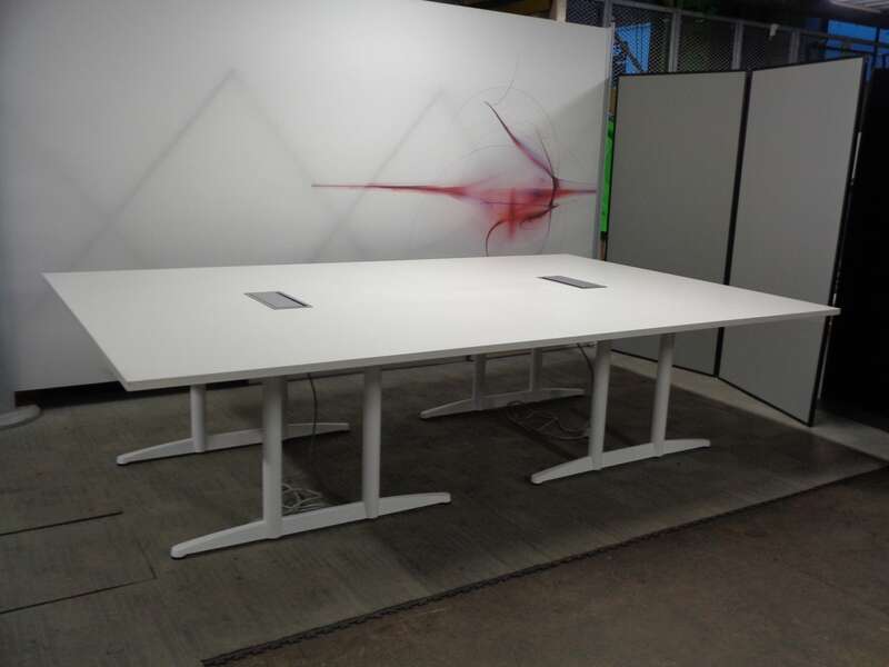 2800 x 1800mm White Boardroom Table 