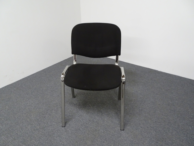 ISO Black Upholstered Meeting Chair