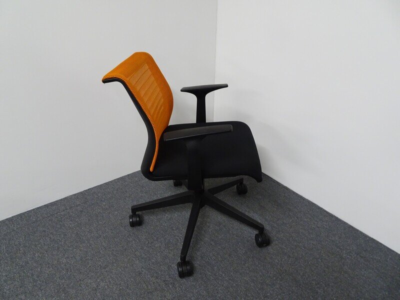 Steelcase Think Black & Orange Meeting Chair