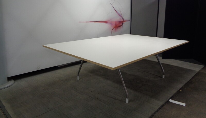 2400 x 1600mm White nbspMaple Edge Boardroom Table
