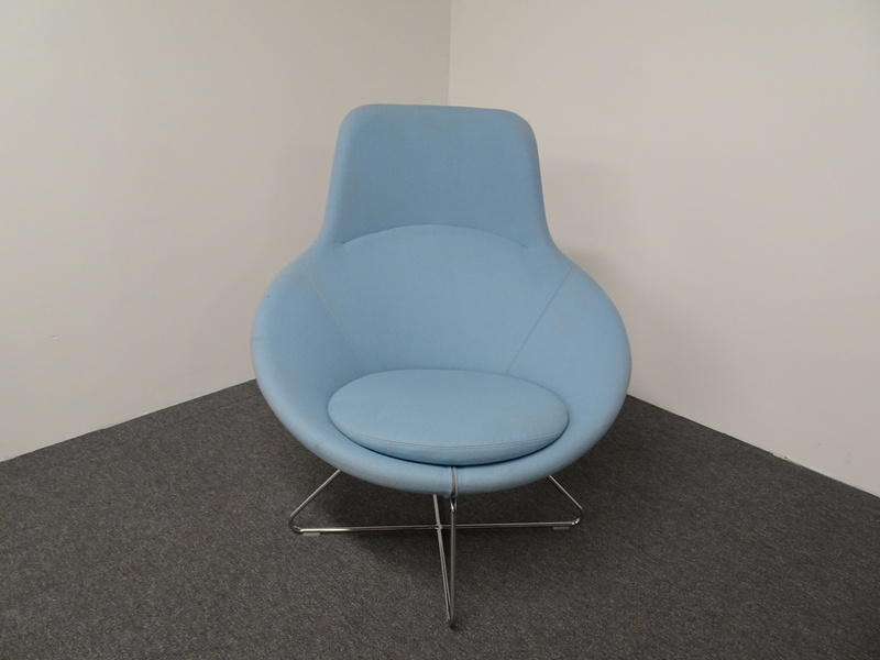 Allermuir Conic High Back Tub Chair in Pale Blue