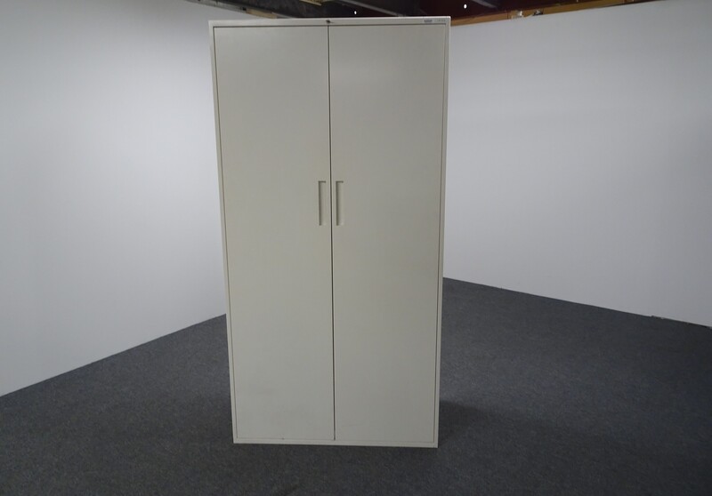 2000h mm Off White Metal Cupboard