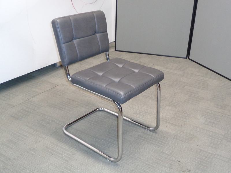 Grey and Chrome Chair