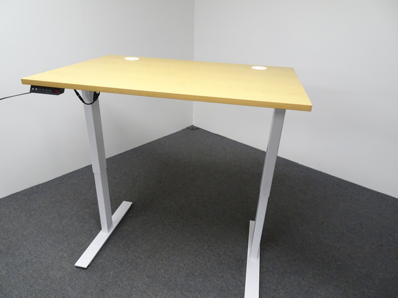 1200w mm Electric Desk with Oak Top