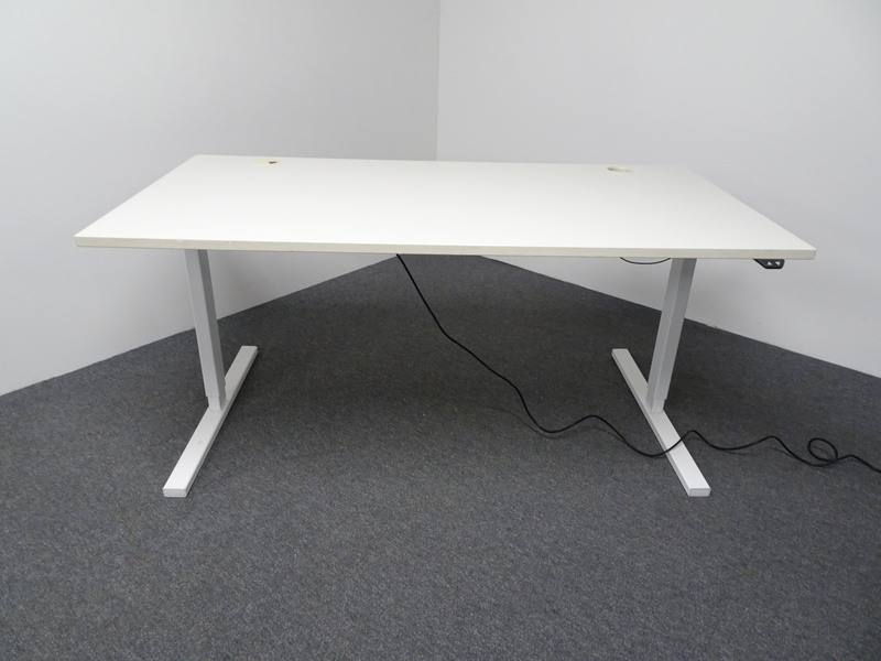 White Electric Desk Width Adjustable Beam 12001800mm