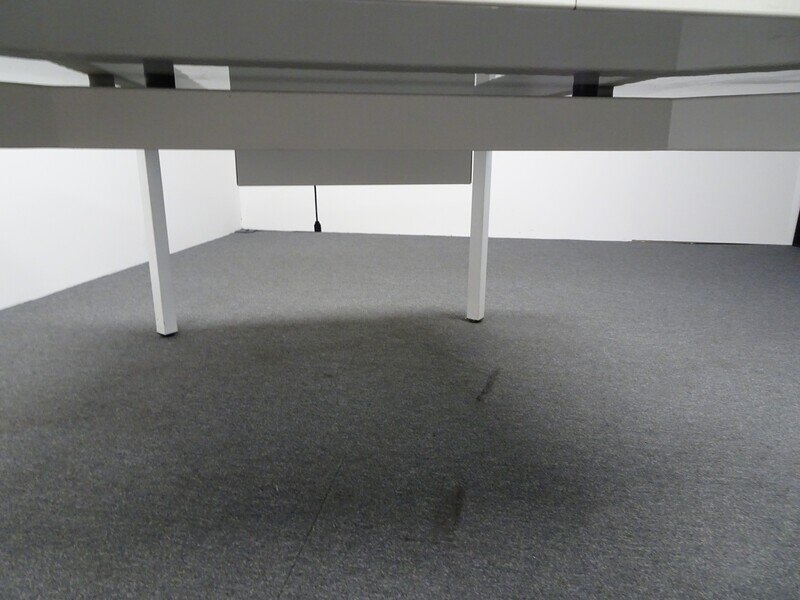 1800w mm White Meeting Table with Electrics