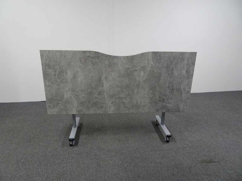 1600w mm Concrete Effect Flip Top Table