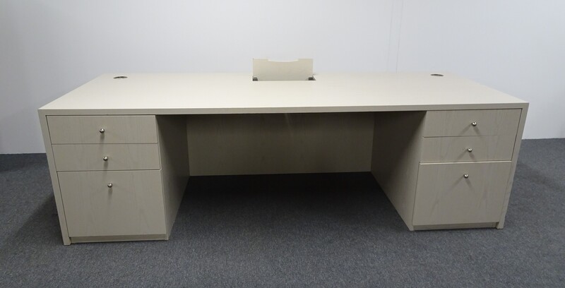 2430w mm Large Executive Desk in Light Oak