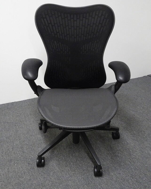 Graphite Herman Miller Mirra2 chair with butterfly back