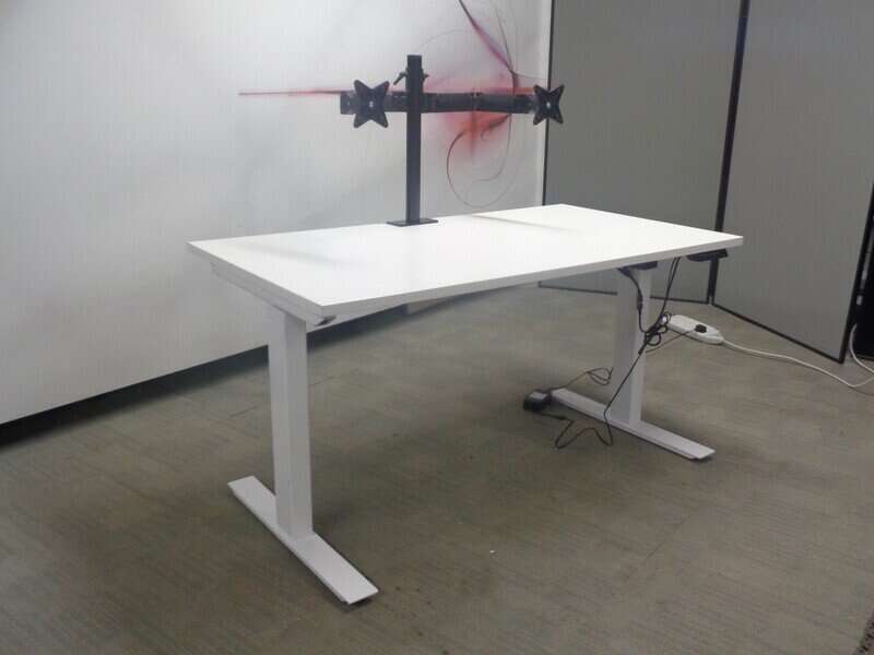 Electric Sit / Stand Desk with Extendable Beam