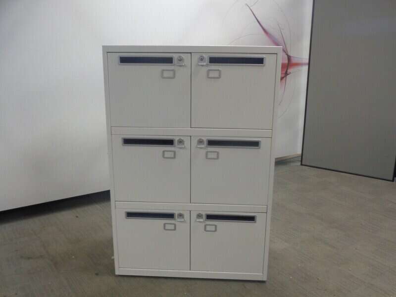 1190h mm White Metal Post Box Lockers