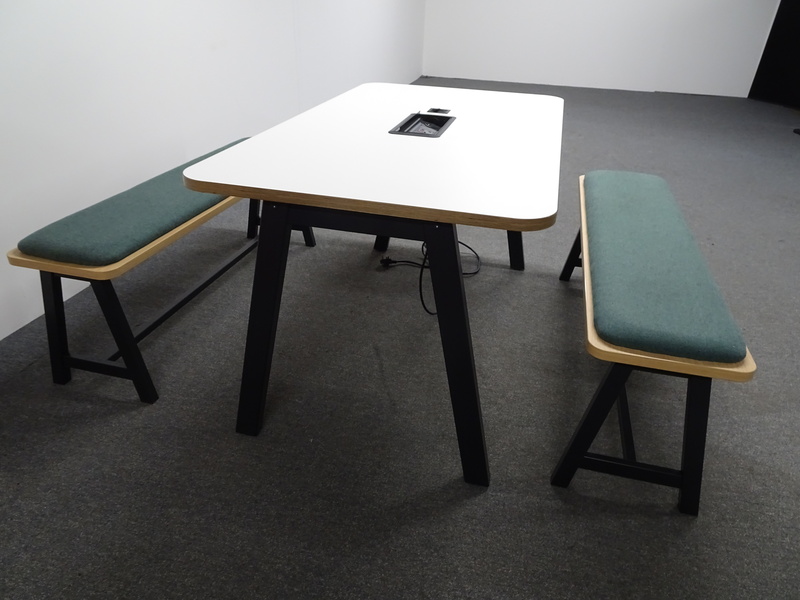 Mobili Meeting Table and 2 Bench Seats