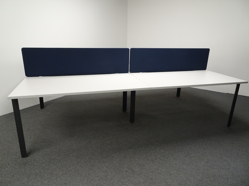 1400w mm Bench Desks with Perspex Screens