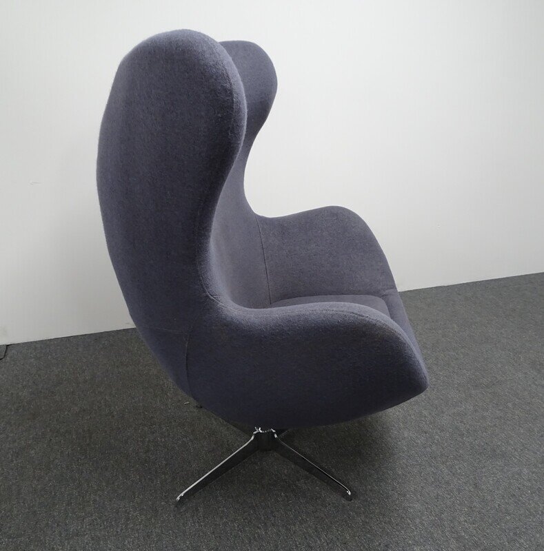 Grey Swivel Egg Chair
