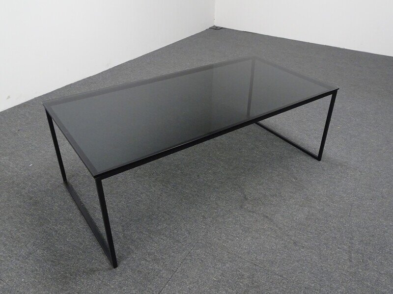 1200w mm Black Metal Frame Coffee Table