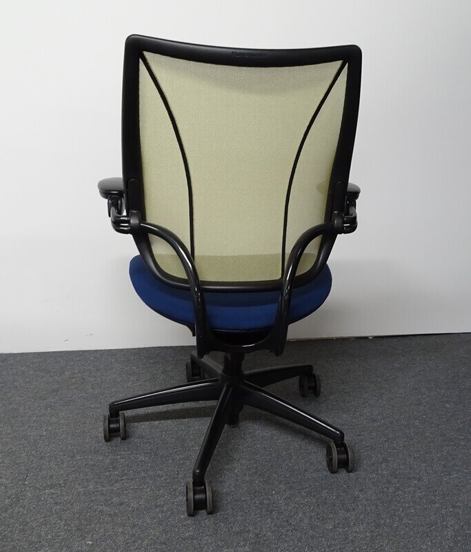 Humanscale Liberty Operator Chair in Blue & Chrome Gold