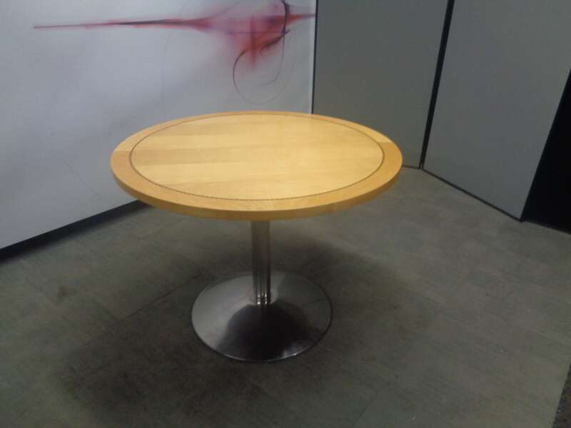 1000dia mm Circular Maple Wood Veneer Table