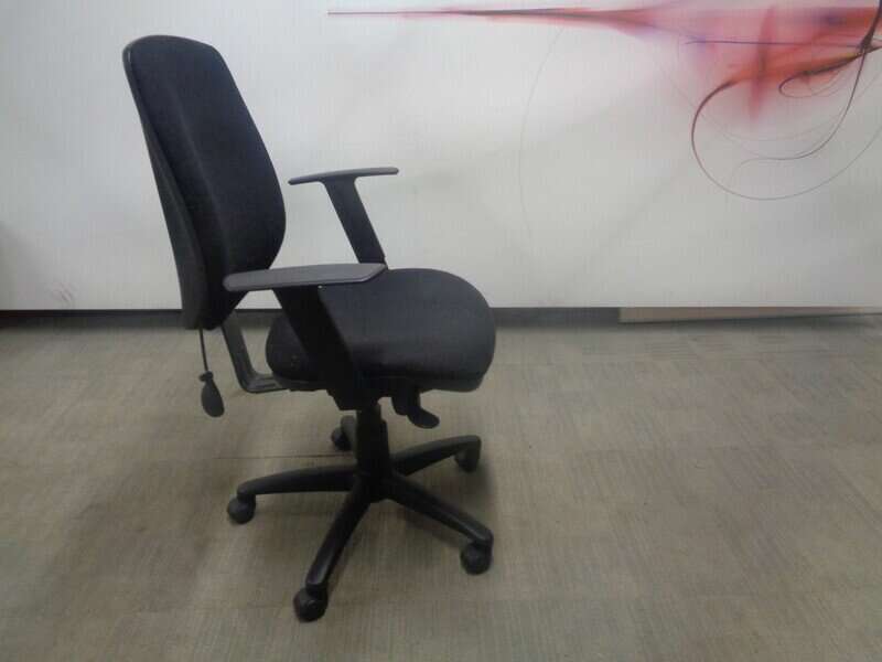 Black Fabric Operator Chair