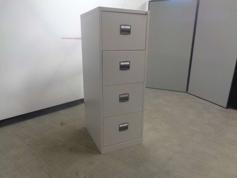 1320h mm Grey 4 Drawer Filing Cabinet