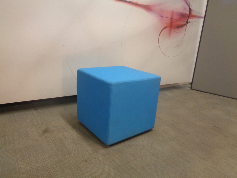 Turquoise Cube Pouf