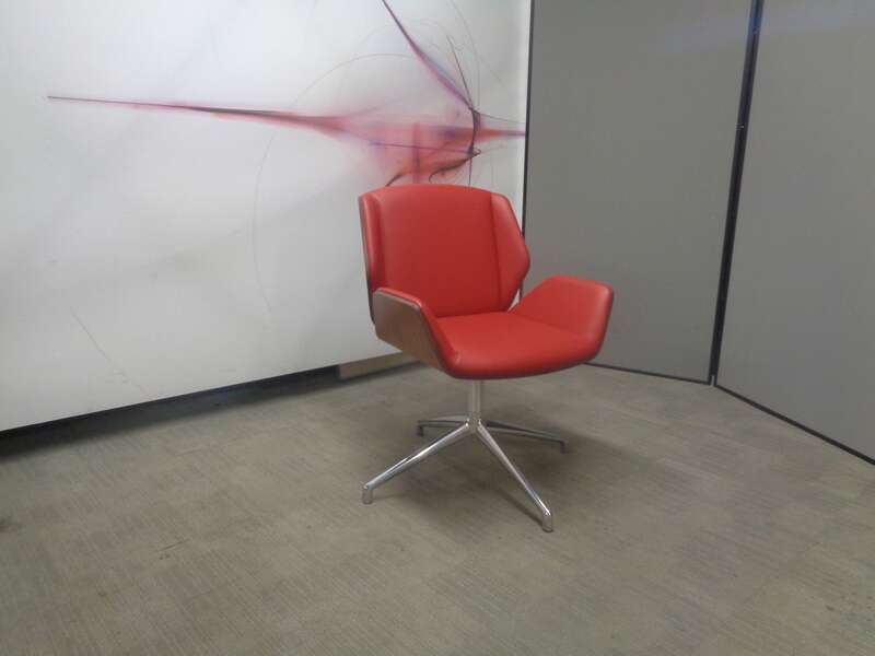 Boss Design Kruze Lounge Swivel Chair Red nbspOak
