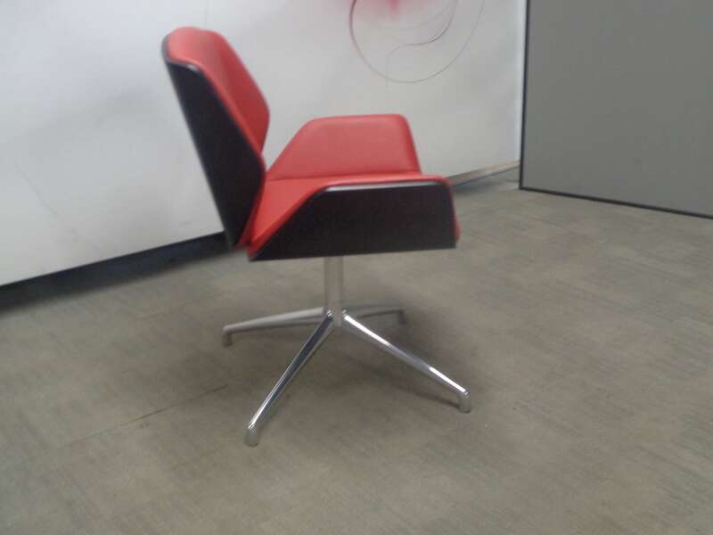 Boss Design Kruze Lounge Swivel Chair Red nbspWalnut