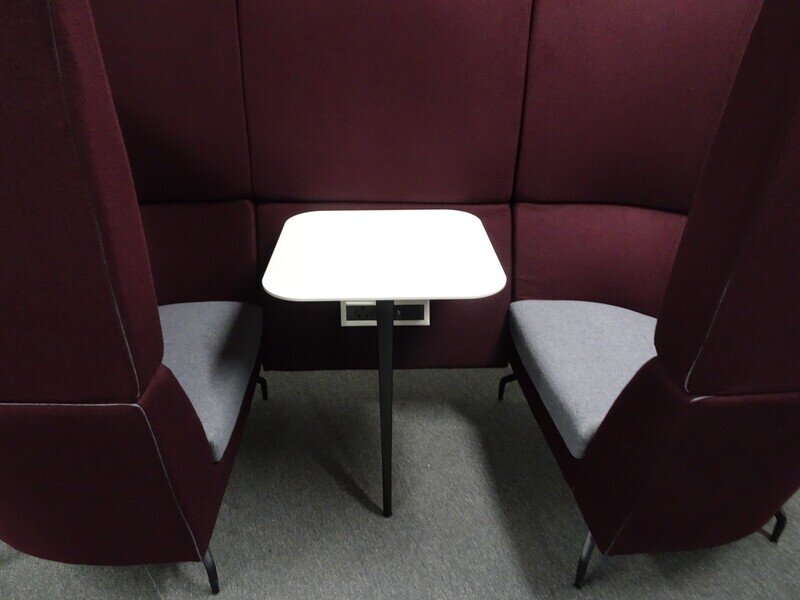 Orangebox Cwtch High Back 2 Seater Booth in Maroon