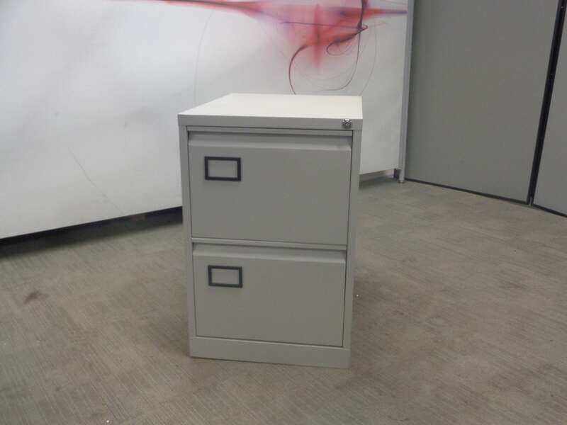 710h mm Grey 2 Drawer Filing Cabinet