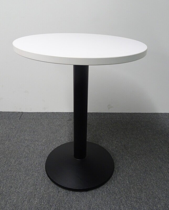600dia mm White & Black Circular Table
