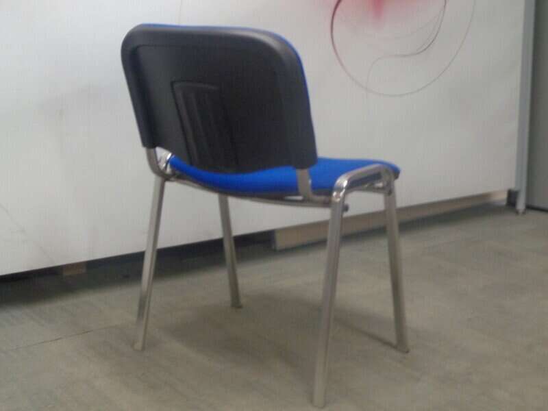 Blue and Chrome Meeting Chair