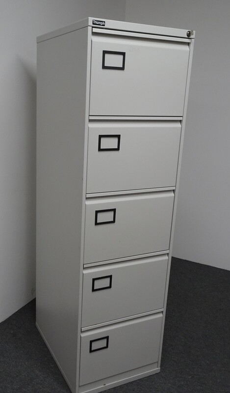 Triumph 5 Drawer Filing Cabinet in Off White