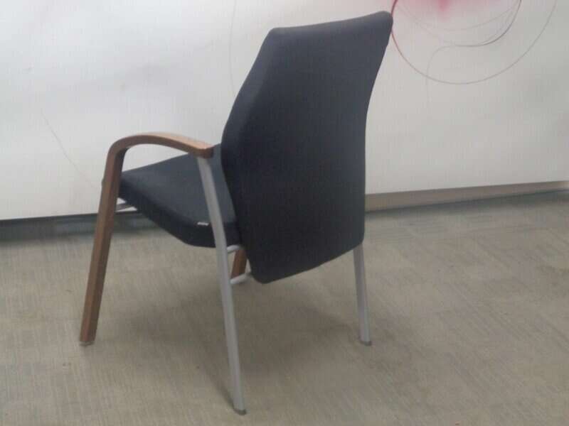 Verco Black & Light Walnut Meeting Chair