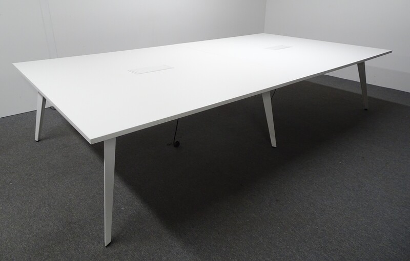 3330w mm White Boardroom Table