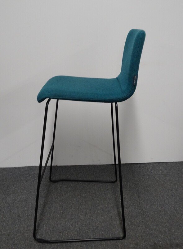 Narbutas Bar Stool in Turquoise Fabric