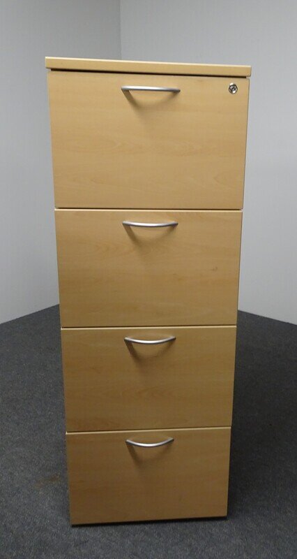 4 Drawer Maple Filing Cabinet