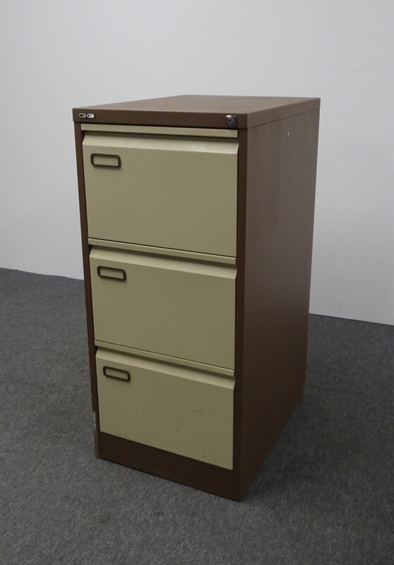 3 Drawer Filing Cabinet in Coffee amp Cream