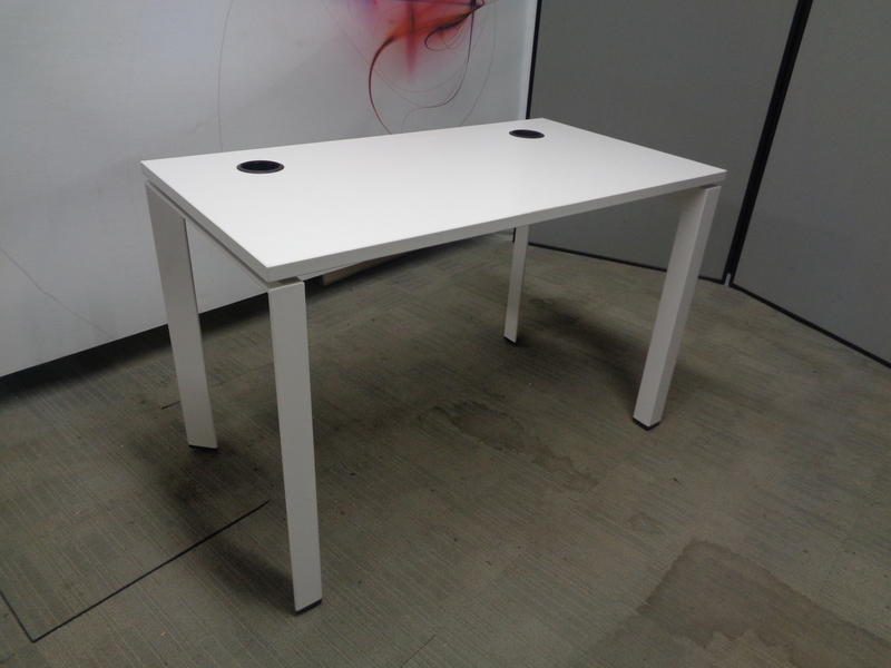 1100w mm White Stand Alone Desk