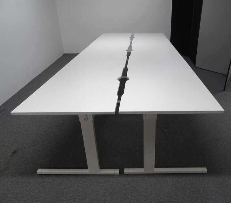 1400w mm Techo White Bench Desks