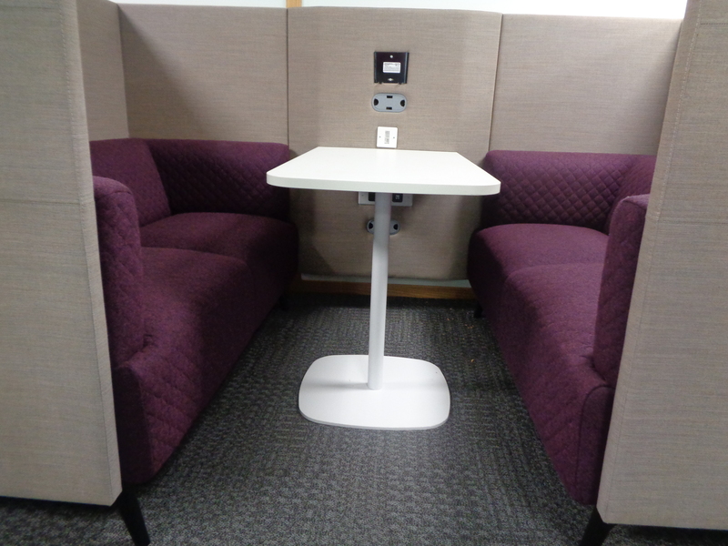 Connection Tryst High Back 4 Seater Booth with Integrated Table